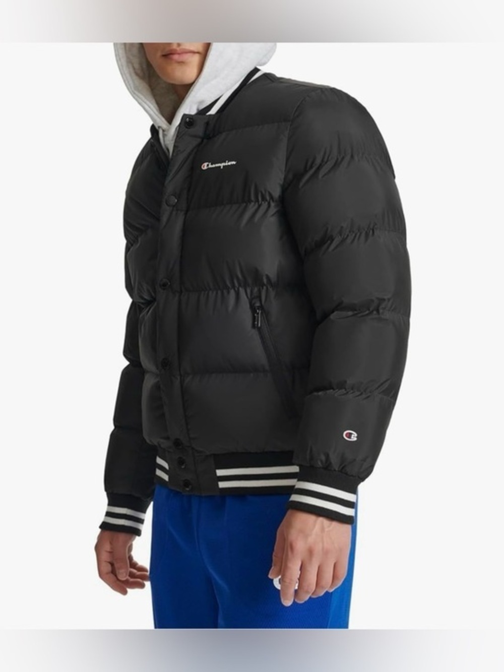 Champion Men's Varsity Bomber Puffer Jacket Size Small